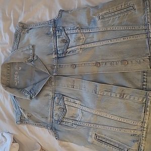 Jean vest size medium with distress detail